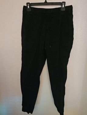 Men's Black Drawstring Jogger Pants